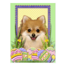 Easter Egg Cookies - Pomeranian Post Card
