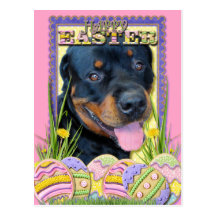 Easter Egg Cookies - Rottweiler - Harley Post Cards