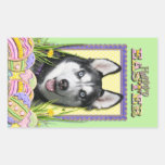 Easter Egg Cookies - Siberian Husky Rectangular Sticker
