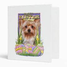 Easter Egg Cookies - Yorkshire Terrier 3 Ring Binder