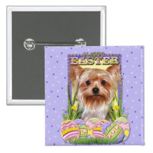 Easter Egg Cookies - Yorkshire Terrier Pinback Buttons
