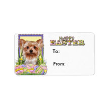 Easter Egg Cookies - Yorkshire Terrier Address Label