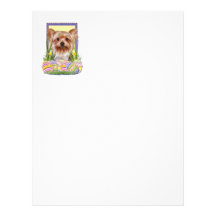 Easter Egg Cookies - Yorkshire Terrier Letterhead Design