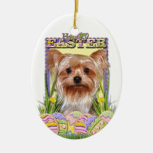 Easter Egg Cookies - Yorkshire Terrier Christmas Ornaments