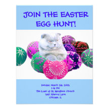 EASTER EGG HUNT INVITATION - COLORED EGGS&SMARTCAT