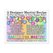 Easter Egg Martini Recipe Card Postcard