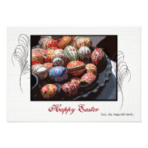 Easter Egg Platter Holiday Card Custom Invitation