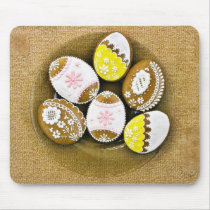 Easter Egg Shaped Biscuits On The Plate Mouse Pad