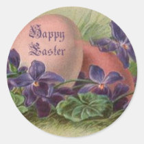 Easter Eggs Among the Violets - Sticker stickers