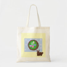Easter Eggs and a Little Bunny Tote Bags