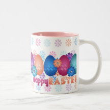 Easter Eggs and Spring Flowers Coffee Mug