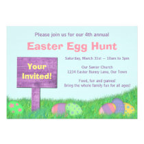 Easter Eggs Easter Egg Hunt Party Invitation invitations