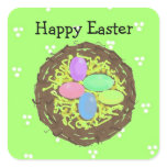 Easter Eggs in a Nest Stickers