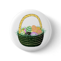 Easter Eggs in Decorative Basket