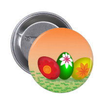 Easter Eggs Pinback Buttons
