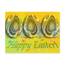 Easter eggs postcard