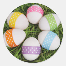 Easter Eggs Round Stickers