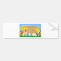 Easter eggs sign bumper stickers