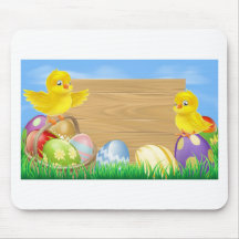 Easter eggs sign mousepads