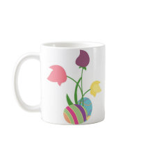 Easter Eggs with Spring Flowers