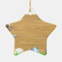 Easter Eggs Wooden Sign Christmas Tree Ornament
