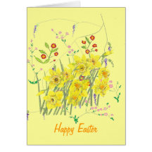 Easter Flowers Card.