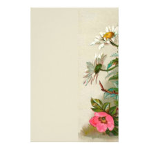 Easter Flowers Vintage Floral Art Custom Stationery