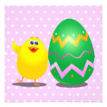 Easter funny chick, invitation