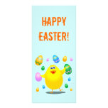 Easter funny chick, rack card