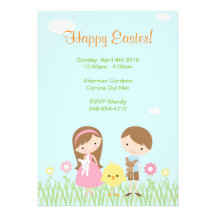 Easter Greeting Card Personalized Announcements