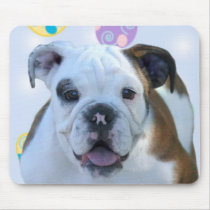 Easter greetings bulldog mousepads