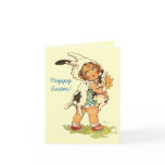 Easter Greetings Bunny Hugs Warm Wishes Card