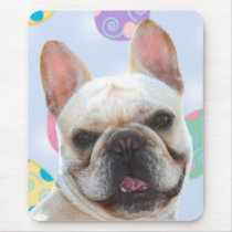 Easter Greetings French Bulldog Mouse Pads
