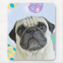 Easter Greetings pug Mouse Mat