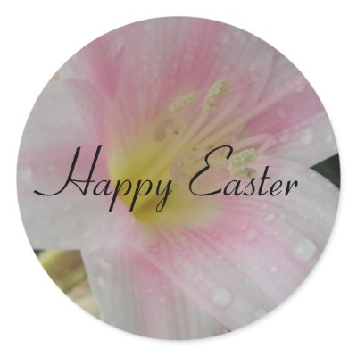 Easter Greetings Round Sticker by lollypopgirrrl