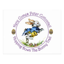 Easter - Here Comes Peter Cottontail Post Card