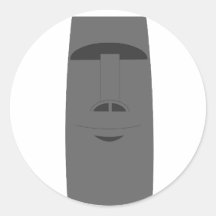 easter island round stickers