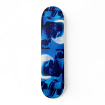 Easter Island statue with moon Skate Board