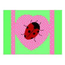 Easter Ladybug Postcard