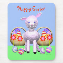 Easter Lamb and Baskets Mouse Pads