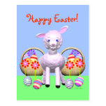 Easter Lamb and Baskets Post Cards