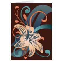 Easter Lily In Blue Cards