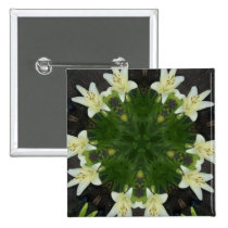 Easter Lily Kaleidoscope buttons