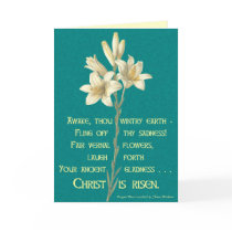 Easter Lily with Blackburn quote Greeting Cards