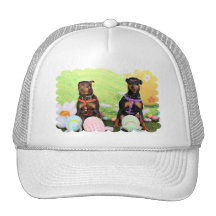 Easter - Min Pin - Zena and Gidget Hats