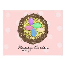 Easter Nest with Eggs Post Cards
