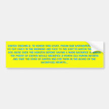 EASTER ORIGINS 2 BUMPER STICKER