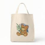 easter palm sunday teddy bear design tote bags