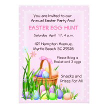 Easter Party and Egg Hunt  Invitations