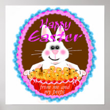 Easter Peeps Art Poster